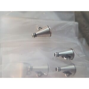 46 Small NOS Cheerleader Cheerleading Megaphone 3D Metal Charms Lot Resell